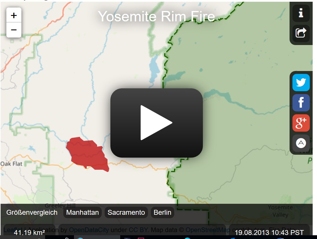 „Malen mit Zahlen“: Yosemite Rim Fire